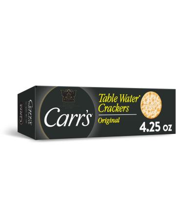 Carr's Table Water Crackers, Baked Snack Crackers, Party Snacks, Original, 4.25oz Box (1 Box) Original 4.25 Ounce (Pack of 1)