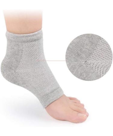Jiahao Unisex Moisturizing Gel Socks - Spa Foot Care Anti-Dry Cracks Skin Peeling Protection (Gray & Pink) - 2 Pairs - Buy Online on GoSupps.com