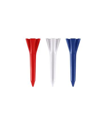 Izzo Plastic Golf Tees 1.5" Red/White/Blue