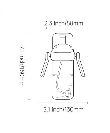 FLYBABY PPSU Sippy Cup 10oz with Weighted Straw, Handles, Spill Proof - Creamy-White for Kids 1 Year - Buy Online on GoSupps.com