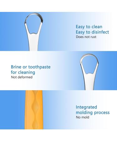 Buy NATOSU Stainless Steel Tongue Scrapers - 2 Pack for Adults & Kids | Metal Tongue Brush with Travel Case | Reduce Bad Breath - Buy Online on GoSupps.com