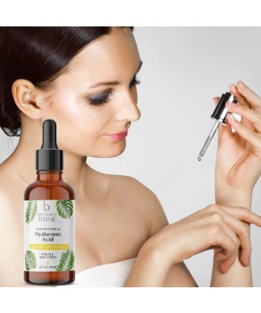 Brittanie's Thyme Pure Hyaluronic Acid Serum | Anti-Aging Face Serum for Fine Lines & Wrinkles | Intense Plumping & Hydration | 2 oz Repair for Dry Skin - Buy Online on GoSupps.com
