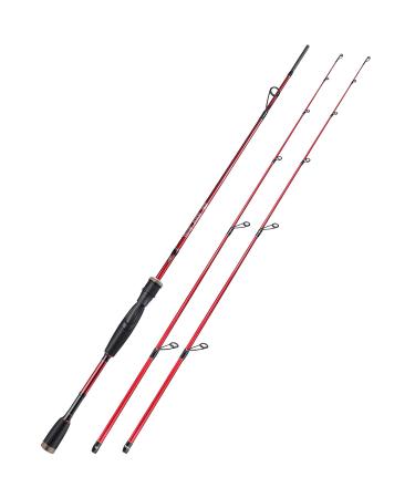 Soougayilang fishing rod 30 tons of carbon fiber sensitive 2-part baitcasting rod and spinning rod for fresh water or salt water fishing rod in tournament quality with 2 tips for bass red-spinning Fishing ROD 2.1m - Buy Online on GoSupps.com