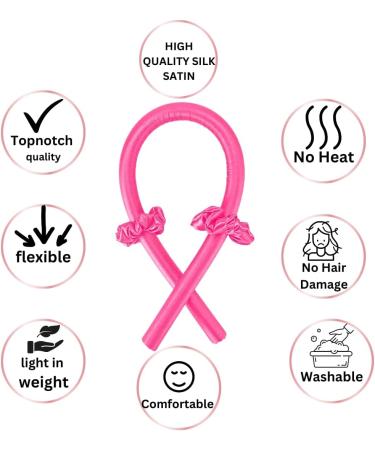 GLOBEEXS Heatless Curlers Headband - Silk Sponge Set for No Heat Wave Hair Curling - Sleep In Hair Curlers for Long & Short Hair - Buy Online on GoSupps.com