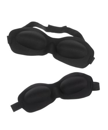 Hemoton 2Pcs 3D Stereo Goggles Shading Sleeping Eye Patch Night Sleeping Eyeshade Stereo Blindfold Breathable Blindfold Night Eye Mask Eye Cover Comfortable Blindfold Cotton eva Soft Miss