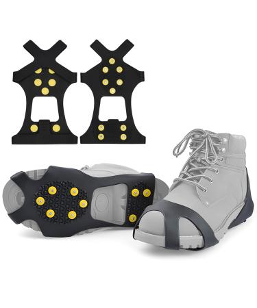 10 shoe spikes anti slide shoe spikes shoe claws stretch shoes spikes for snow and ice hikes winter outdoor sports climbing m