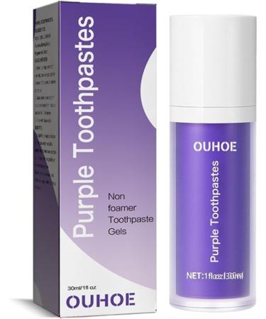 Purple Teeth Whitening Toothpaste 30ml | Brighten Yellow Teeth & Remove Stains | Color Correction Formula - Buy Online on GoSupps.com
