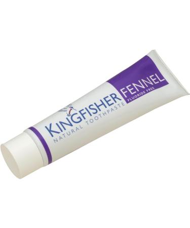 Kingfisher Toothpaste with Natural Fennel 100ml - Fluoride-Free (Pack of 4) | Shop Internationally - Buy Online on GoSupps.com