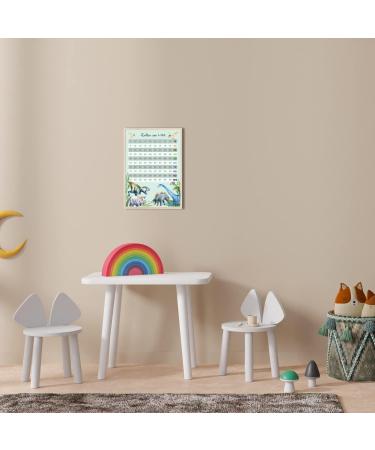 Meinbaby123 DIN A4 Dinosaur Numbers 1-100 Poster | Educational Children's Room Decor | Learning Math & Counting | Classroom Decoration - Buy Online on GoSupps.com