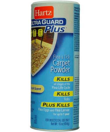 Hartz UltraGuard Plus Flea & Tick Carpet Powder - 16oz | Fast-Acting Formula - Buy Online on GoSupps.com