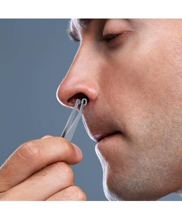 UXELY 3pcs Stainless Steel Nose Hair Clippers - Universal Trimming Tweezers for Men & Women | Round Tip Nose Trimmer for Hair Brows & Sideburns (Silver - Buy Online on GoSupps.com