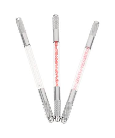 SOESFOUFU 3pcs Fruit Embroidery Pen Eyebrow Microblading Kit Microblading Needle Pen Metal Pen Aluminum Alloy