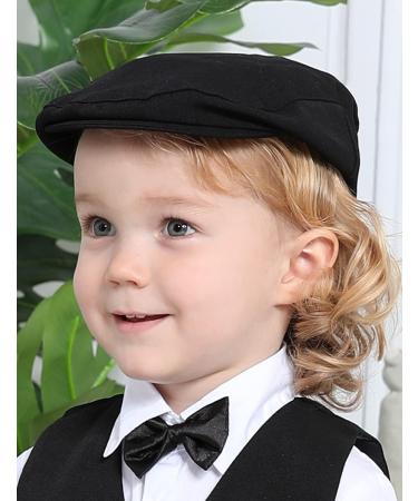 Mint Green Baby Flat Cap - Vintage Drivers Hat with Lining | Breathable and Soft | Age 0-8 Years | 6-12 Months | Black - Buy Online on GoSupps.com
