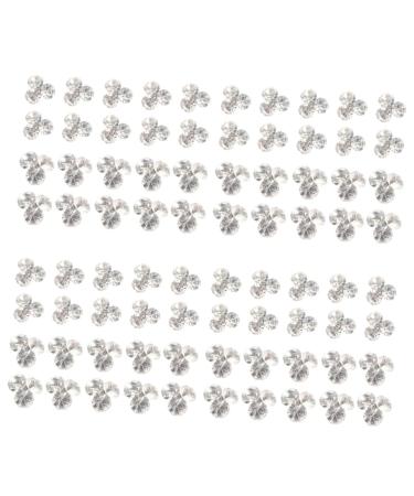 FRCOLOR 80 Pieces Nail Accessories Rhinestones DIY Nails Nail Set Nail Art Decor Nail Dotting Pen Ornament Nail Craft Decorations Nail Charms Unique Decorate Suite Decorations Zinc Alloy