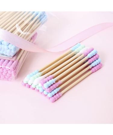 FSSTUD 200 Pcs Double Head Spiral Cotton Swabs for Ear Cleaning and Makeup Removal - Green - Buy Online on GoSupps.com