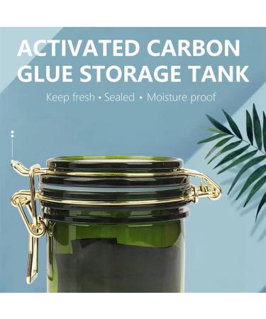 Runioney Eyelash Tool Glue Sealing Activated Carbon Storage Box Plugging Eyelash Glue Storage Tank Green - Buy Online on GoSupps.com