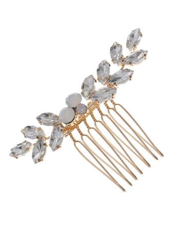 Ipetboom 1pc Rhinestone Disc Hair Comb Wedding Hair Combs for Women Pearl Hair Clip Vintage Bridal Hair Comb Crystal Hair Comb Hair Pin Hair Claw Alloy Rhinestones Headgear Bride