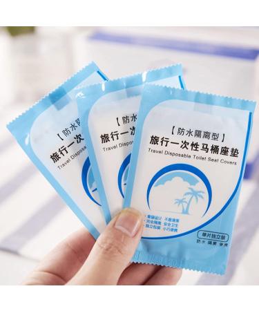 Disposable Toilet Seat Covers - 60 Pack for Travel & Potty Training - Kid-Friendly Packaging - Adult-Sized - Buy Online on GoSupps.com