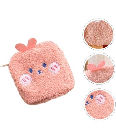 KALLORY Teen Napkin Wallet Set | Mini Rabbit Zipper Pads for Menstrual Cycle | Cute Plush Pouch for Women | Cartoon Cosmetic Bag - Buy Online on GoSupps.com
