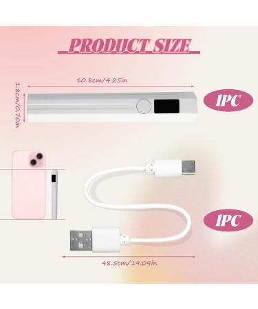 UV Nail Lamp Handheld UV Light Nail Dryer Curing Portable USB Rechargeable Led Mini Nail Lamps Quick Drying 3W Flash Cure Nail Dryer with LED Screen Gift for Women for DIY at Home Travel White - Buy Online on GoSupps.com
