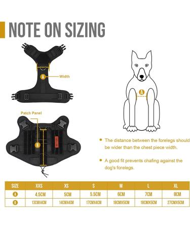 Oneigris Dog Harness - Fire Watcher Tactical | 1000D Nylon No-Pull D-Ring Adjustable XXS Black - Buy Online on GoSupps.com