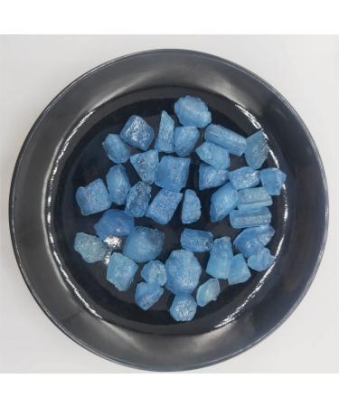Specimen Natural Aquamarine Rough Aura Crystal Stone Used to Fish Tank DecorationStone Crystal Stone Collection (Size : 100g)