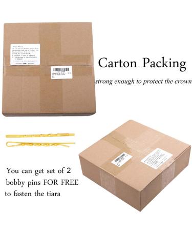 Unicra Gold Baroque Crown & Tiara - Rhinestone Wedding Queen Princess Bridal Hair Accessory for Women and Girls - Buy Online on GoSupps.com