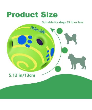 Divinggoe Wobbly Ball for Dogs - Interactive & Durable Dog Toy 13cm Green XL Fun Chick Noises for Boredom Relief Perfect for Large Dogs - Buy Online on GoSupps.com