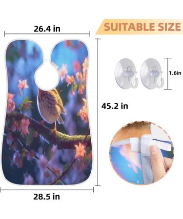 Flowering Bird Beard Bib Apron - Ultimate Beard Hair Catcher for Men | Perfect Gift for Father's Day Anniversaries & Christmas with Suction Cups - Buy Online on GoSupps.com