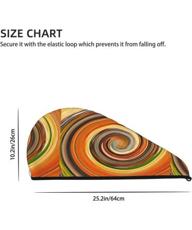 Hair Towel Wrap for Quick Drying | Colorful Swirl Hair Drying Turban with Button - Perfect Head Towel for All Hair Types - Buy Online on GoSupps.com