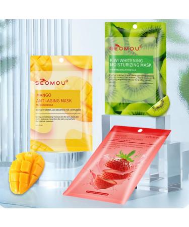 Korean Facial Mask 8 Pack - Hydrating Exfoliating & Revitalizing Sheet Masks for Deep Hydration Brightening & Anti-Aging - Nourishing Korean Skincare - Buy Online on GoSupps.com