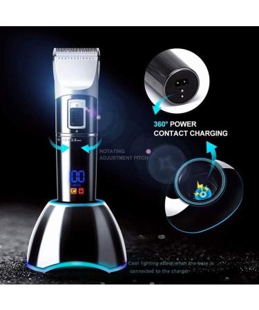 Professional Cordless Hair Clippers & Beard Trimmer Kit - Rechargeable with LED Display Charging Dock & 4 Guide Combs for Men & Family - Buy Online on GoSupps.com