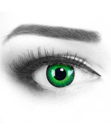 Green Elves Cosplay Contact Lenses - Perfect for Halloween & Carnival | -5.00 Diopters | Free Lens Tank - Buy Online on GoSupps.com