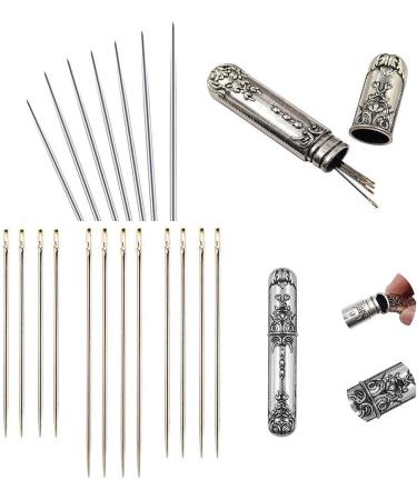 24 PCS Self Threading Needles with Vintage Holder - Easy Hand Sewing for DIY Crafts - Buy Online on GoSupps.com