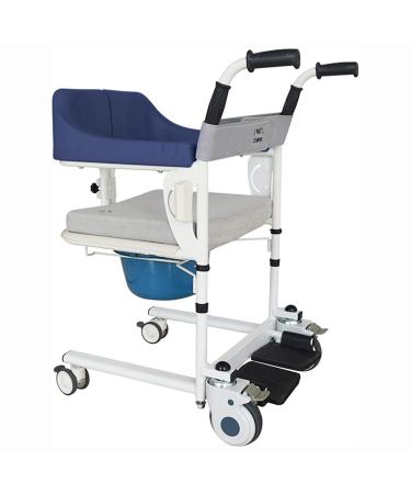 Multi-Function Nursing Wheelchair Patient Lift Machine 360 Universal Wheelwith Potty Home Shifter for Nursing Elderly Toilet Chair Easy Transfer to Toilet and Bathroom. (Color : A) (A)