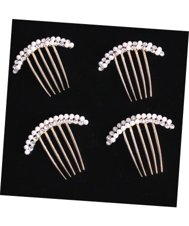 DOITOOL Gold Decor Headwear for Women Rhinestone Headpiece Crystal Decor Alloy Comb Wedding Decoration Bling Decor Pearl Side Comb Floral Decor Bridal Comb Barrette Headgear Hair Bride - Buy Online on GoSupps.com