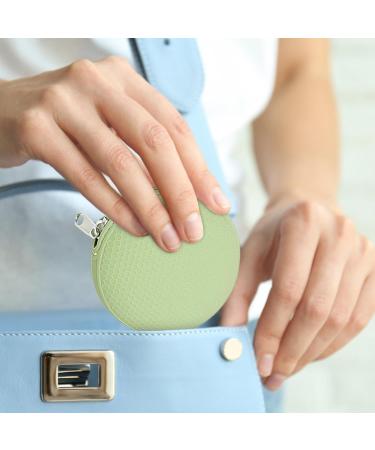 Aibyks Silicone Pacifier Holder - Portable Round Storage Bag for Travel | Zippered Silicone Container for Jewelry & Keys - Green B - Buy Online on GoSupps.com