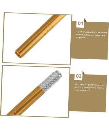 Healeved 5pcs Tattooing Brow Pen Eyebrow Pen Dual End Microblading Pen Tattooing Eyebrow Pen 0.8x0.8x12.1cmx5pcs Goldenx5pcs - Buy Online on GoSupps.com