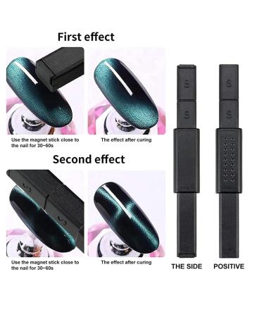 Nail Magnet Set - 2 Pieces | Double Magnetic Pencil for 3D Cat Eye Effect | Nail Art Magnet Sticks for Gel Manicure - Buy Online on GoSupps.com