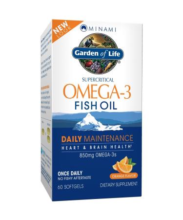 Minami Nutrition Garden of Life Supercritical Omega-3 Fish Oil Orange 60 Softgels