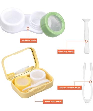 Naapesi 6-Piece Colorful Contact Lens Container Set - Portable Storage for Soft/Hard Lenses with Tweezers | Ideal for Home & Travel - Buy Online on GoSupps.com