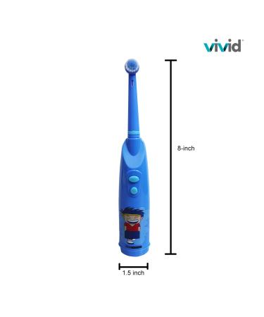Kids Electric Toothbrush - Extra Soft Bristles 5000 RPM Age 3+ KiddyCare Vivid Blue - International Shipping - Buy Online on GoSupps.com