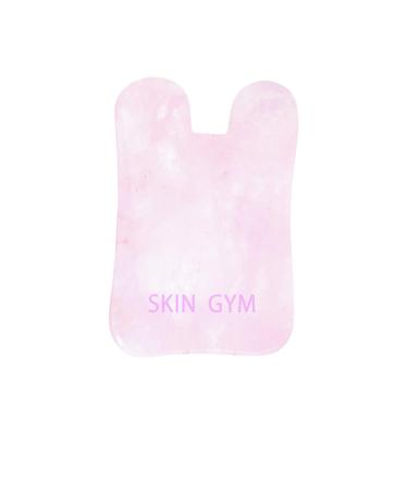Skin Gym Rose Quartz Square Gua Sha Face Massager for Under Eye Bags Puffy Eyes and Fine Lines Anti-Aging Face Lift Skin Care Beauty Tool