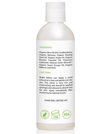 Organic Body Lotion - USDA Certified Organic Nourishing Hand & Body Lotion - Unscented - 8 fl oz | International Shipping Available - Buy Online on GoSupps.com