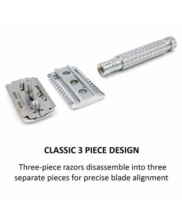 Parker Safety Razor 94R Hefty Double Edge Safety Razor with 5 Premium Blades - Best International Shipping Options - Buy Online on GoSupps.com
