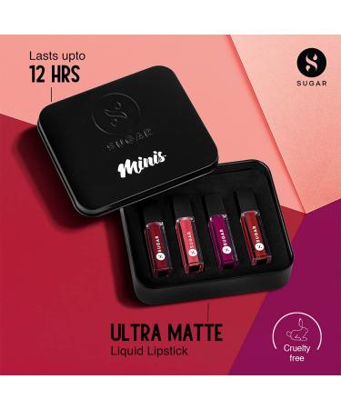 SUGAR Cosmetics Smudge Me Not Liquid Mini Lipstick Gift Set - Bold Shades - Buy Online on GoSupps.com