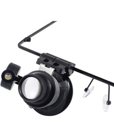 Lightweight Magnifying Glass 20 Times Monocular Hd Head-Mounted Magnifying Glass with Led Lamp Used for Reading Watch Repair Tools - Buy Online on GoSupps.com