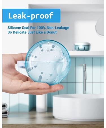 Denture Bath Case with Leak Proof Portable Cup | Denture Cleaning Kit with Brush, Carabiner, Strainer & Mirror | Blue Retainer Case for Aligner, Mouth Guard - Buy Online on GoSupps.com
