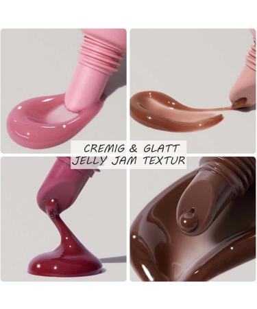  EONFAVE Lip Jam Lip Gloss 5 Pack - Moisturising Lip Gloss Shine Nude Glass and Gloss Jelly-Like Lip Oil Kit - Buy Online on GoSupps.com