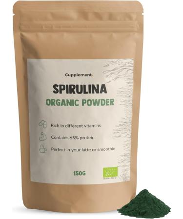  Cupplement Cupplement - Spirulina 150 Grams - Organic - Free Scoop - High Quality Powder - Buy Online on GoSupps.com